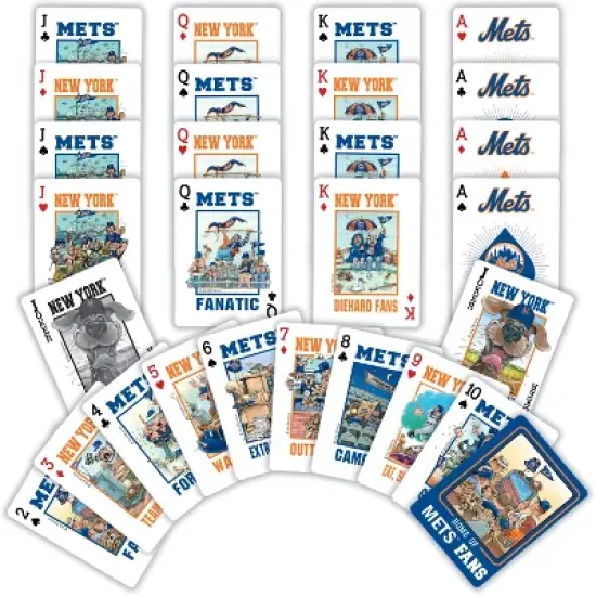 MasterPieces Officially Licensed MLB New York Mets Fan Deck Playing Cards - 54 Card Deck image {2}