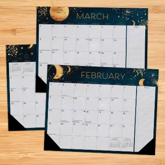 Willow Creek Press 22"x17" 2026 Moon Magic Large Monthly Deskpad image {1}