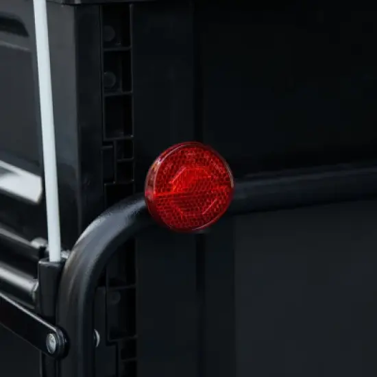 Aosom Bike Trailer Bicycle Cargo Trailer Wagon with Removable Storage Box, Galvanized Bottom image {5}