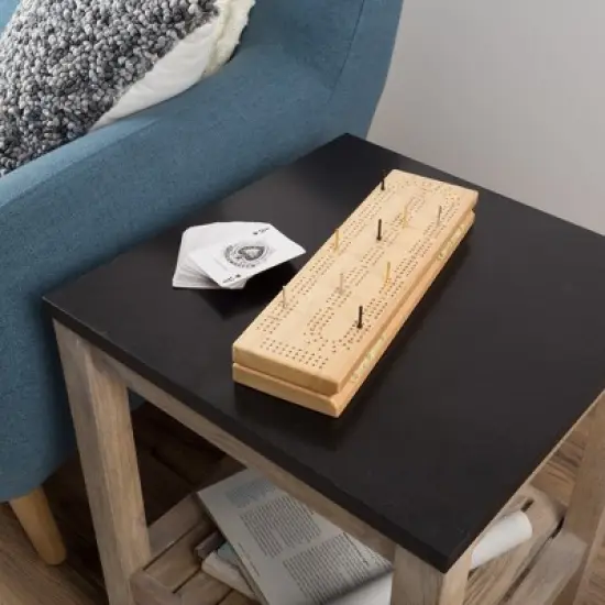 Toy Time Kids' Wood Cribbage Board Game Set image {3}