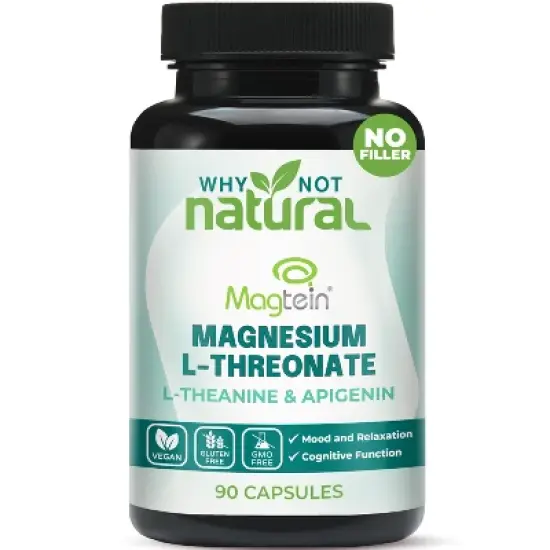 Why Not Natural Magnesium L-Threonate Complex with Apigenin and L-theanine, 90 Capsules, Patented Magtein Supplement image {6}