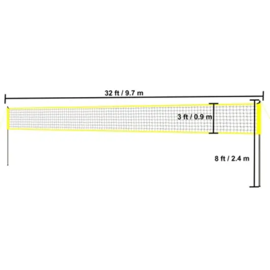 VEVOR Outdoor Portable Volleyball Net System, Adjustable Height Steel Poles, Professional Volleyball Set with PVC Volleyball, Pump, Carrying Bag image {7}