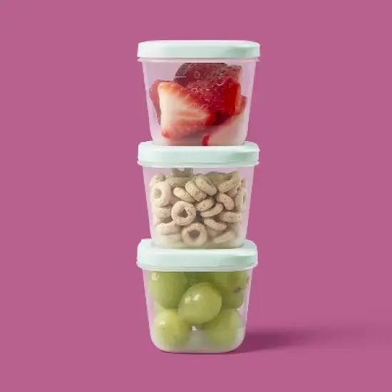 Snap & Store Mini Square Half Cup Food Storage Containers - 4 fl oz/4ct - up&up&trade; image {1}