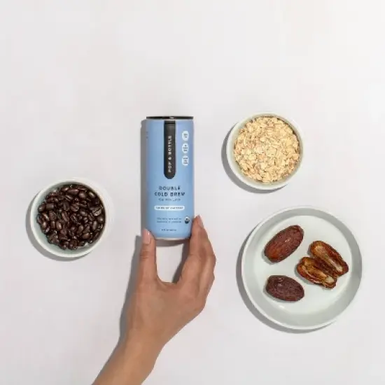 Pop & Bottle Double Cold Brew Oat Milk Latte - 8 fl oz Can image {2}