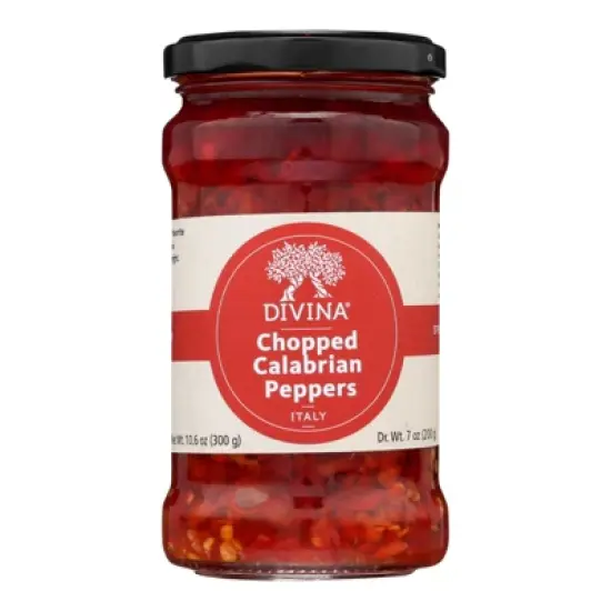 Divina Chopped Calabrian Peppers - Case of 6/10.6 oz image {1}