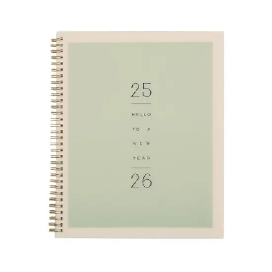 Happy Brands Organized July 2025 - June 2026 Weekly/Monthly Planner 9.37"x11.12" Soft Summer image {1}
