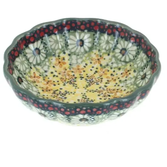 Blue Rose Polish Pottery M094 Manufaktura Small Scallop Bowl image {5}