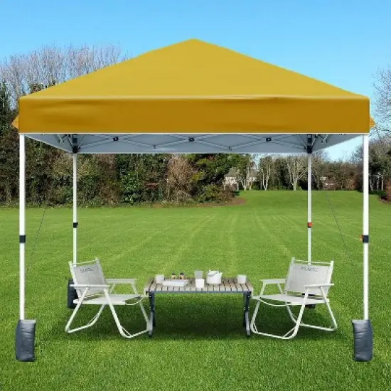 GustoWave Portable Outdoor 10x10 Ft Pop Up Canopy Tent, Waterproof and UV Protection image {6}