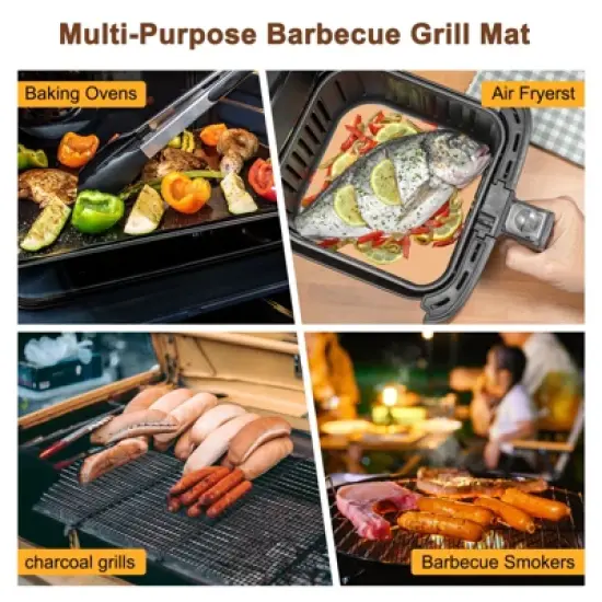 Unique Bargains M Nonstick Reusable Sheet Liner Grilling Mats image {5}