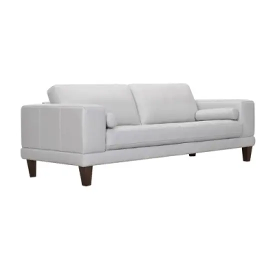 Wynne Genuine Leather Sofa Dove Gray - Armen Living image {2}