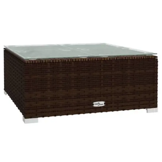 vidaXL Garden Lounge Set Brown PE rattan Medium Modular image {5}