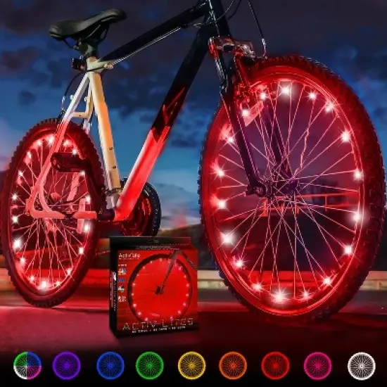 Activ Life 2-Tire Pack LED Bike Wheel Lights with Batteries Included! Get 100% Brighter and Visible from All Angles for Ultimate Safety and Style image {12}
