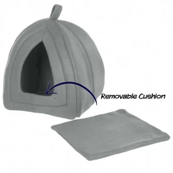 Pet Adobe Igloo Style Pet Tent for Cats, Gray image {2}