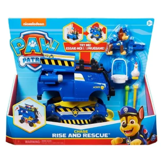 PAW Patrol: Rise and Rescue Transforming Car with Chase Figure image {1}