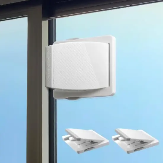 2 Pack Sliding Door Lock, Child Pets Safety Lock for Sliding Glass Doors, Sliding Windows, Sliding Closet image {6}