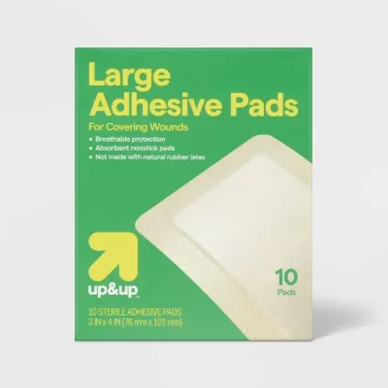 Large Adhesive Pad Flexible Fabric Bandages - 10ct - up&up&trade; image {3}