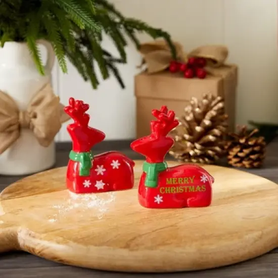 The Lakeside Collection Christmas Deer Housewares Collection - Salt & Pepper Shakers image {1}