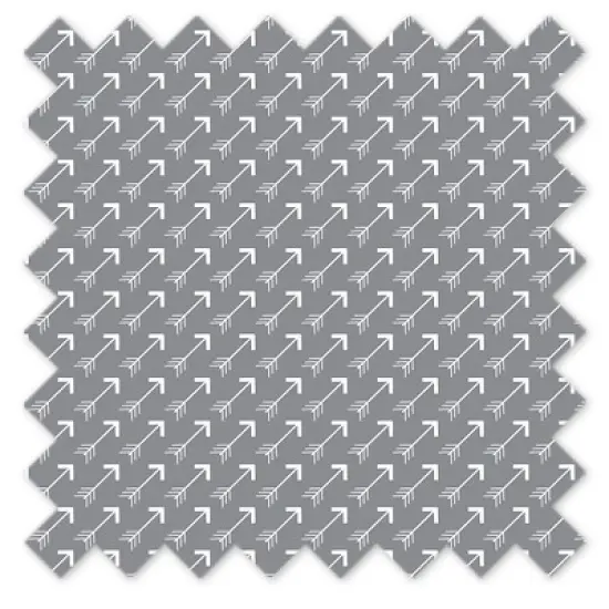 Bacati - Playful Fox Gray/white Arrow Storage Toy Chest image {1}