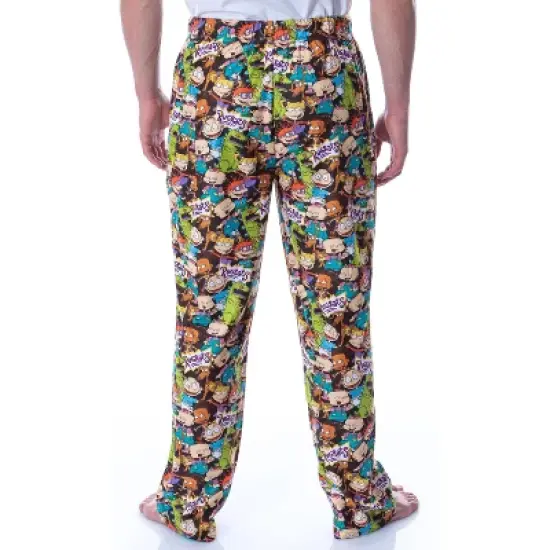 Nickelodeon Men's Rugrats Character Mashup Allover Loungewear Pajama Pants Multi image {3}