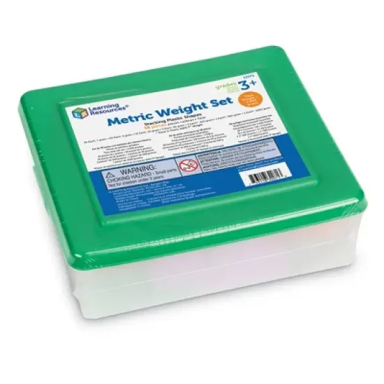 Learning Resources Weight Pax Metric Weights, Set of 58 with Box image {3}