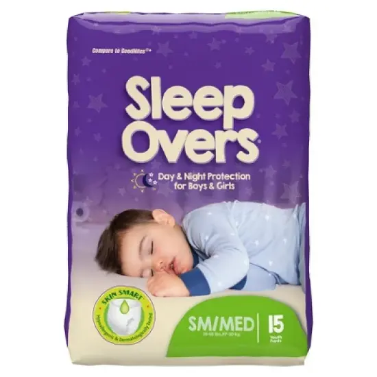 Cuties Sleep Overs Youth Youth Absorbent Underwear Small / Medium 38 to 65 lbs. SLP05301, 60 Ct image {2}