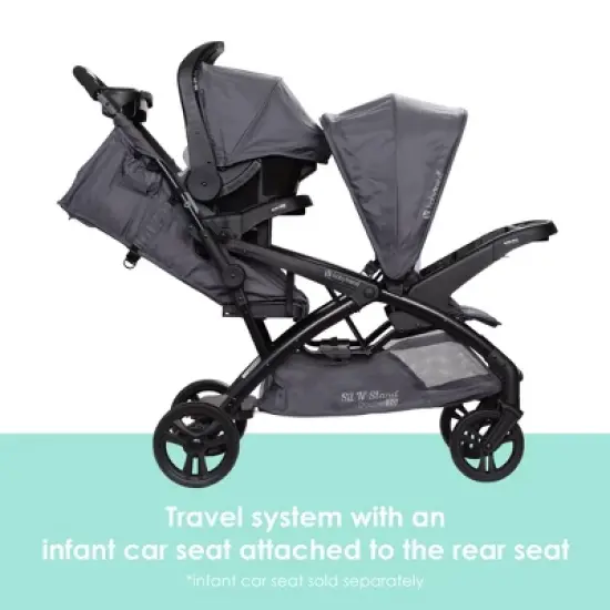 Baby Trend Sit N Stand Double 2.0 Stroller - Dash Gray image {6}