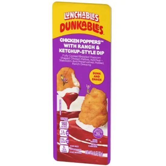 Lunchables Dunkables Chicken Poppers with Ketchup and Ranch - 2.9oz image {7}
