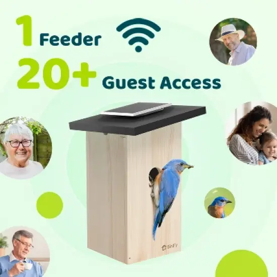 Birdfy Smart Bird House for Outside, Solar Powered, 1080P HD Live View, Bird House with Camera, Perfect Viewing of Bird Nesting and Hatching image {4}