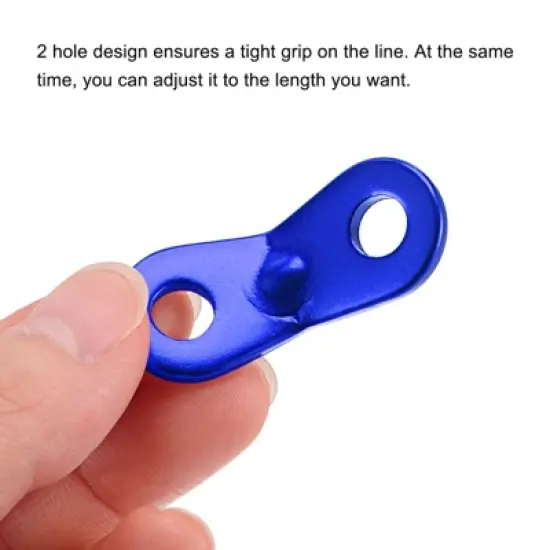 Unique Bargains Aluminum Rope Tensioner Tent Cord Adjuster for Outdoor Camping Hiking Travel image {3}