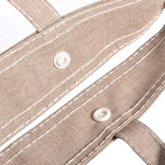 Unique Bargains Nylon Mesh Transparent Document Bag with Handle 13.4" x 11.6" image {3}