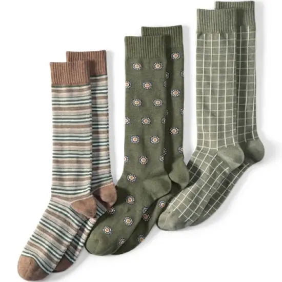 Lands' End Men's Novelty Dress Socks 3 pack image {1}
