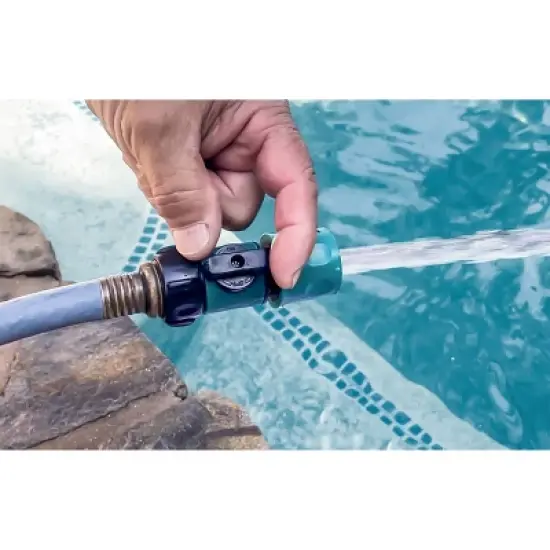 Poolmaster Quick Connector Leak Free Garden Hose Adapter with Shut Off Valve image {2}