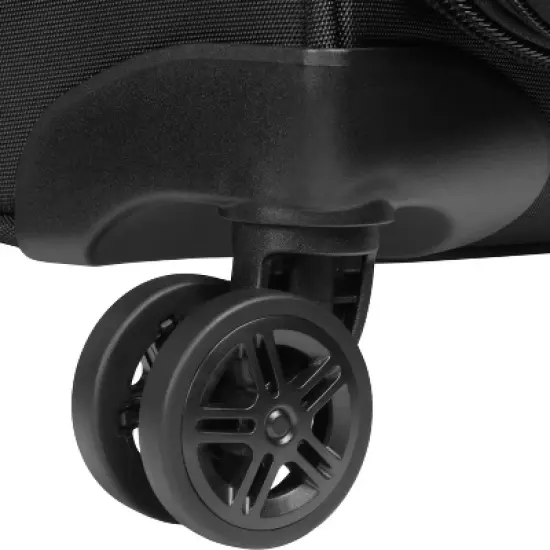 Solutions 20 Expandable Spinner Carry-On with Padded Electronics Pockets, Black image {5}