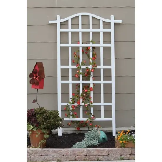 75" Melrose Vinyl Trellis - White - Dura-Trel image {2}