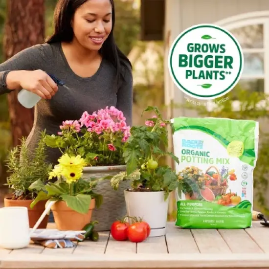 Back to the Roots 6qt Organic Potting Mix All Purpose: OMRI Certified, for Patio & Garden image {6}