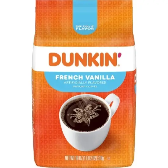Dunkin' French Vanilla Flavored Medium Roast Ground Coffee image {13}