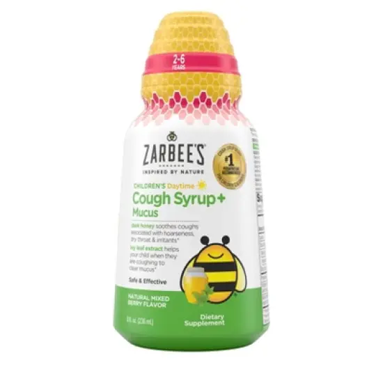 Zarbee's Naturals Kids' Cough + Mucus Daytime Syrup - Mixed Berry - 8 fl oz image {3}