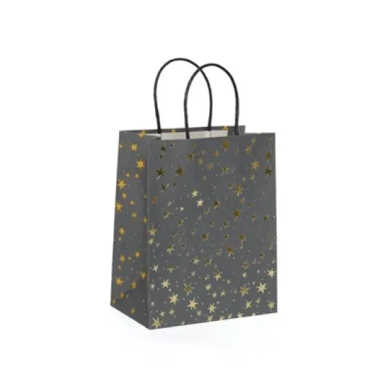 4pk Cub Gift Bags Foil Star Gold - Spritz&trade;: Small Paper Gift Bags for All Occasions, image {7}