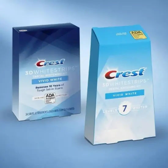 Crest 3D Whitestrips Vivid White Teeth Whitening Kit with Hydrogen Peroxide - 12ct image {7}