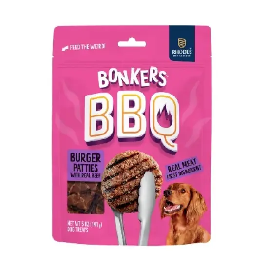Bonkers Burger Patties Beef Flavor Chewy Dog Treats - 5oz image {8}