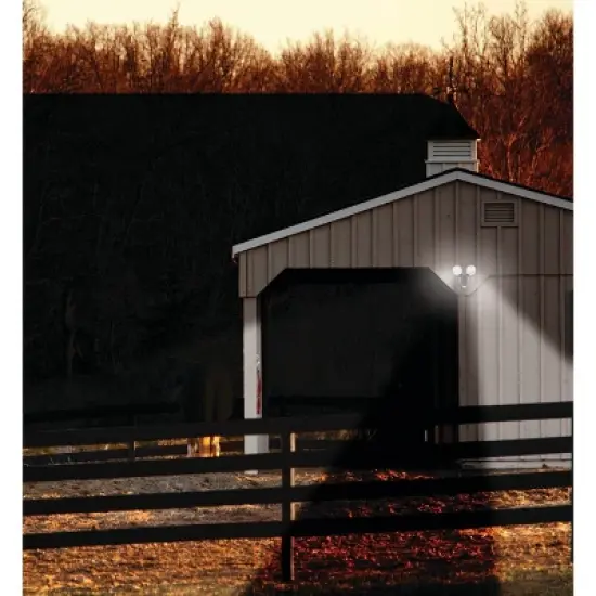 Maxsa Innovations Battery Powered Motion Activated Dual Head LED Security Spotlight: Outdoor Security Light, Weather-Resistant image {3}