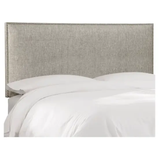Arcadia Nailbutton Metallic Upholstered Headboard Groupie Pewter - Skyline Furniture image {6}