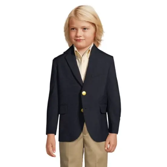 Lands' End School Uniform Boys Hopsack Blazer image {2}