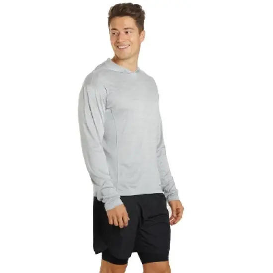 Sporti Sporti Men's L/S Hybrid II Hooded UPF 50+ Sun Shirt Ocean Blue Large image {2}