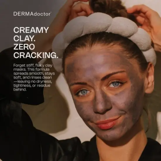 DERMAdoctor Kakadu C Amethyst Clay Detox Mask with vitamin C for dark spots, dull skin, oil control, and pore refining, 1.69 oz. image {5}