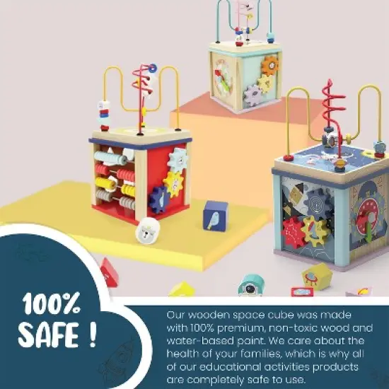 Leo & Friends Benny Toddler Wooden ActivityCube image {5}