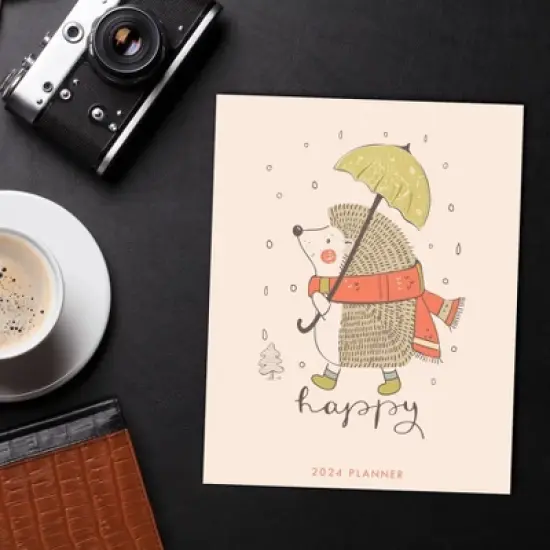 Willow Creek Press 2024 Monthly Planner 9.5"x7.5" Happy Hedgehog image {3}