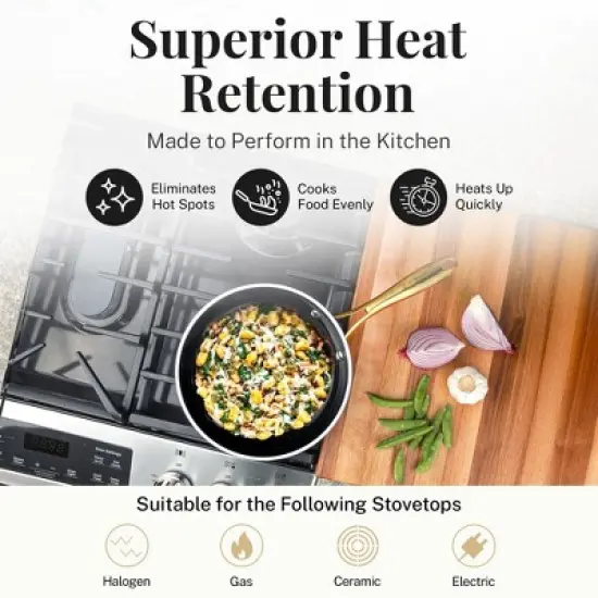 Gotham Steel Black 15-Piece Ultra Nonstick Ceramic Cookware Set with Utensils image {6}