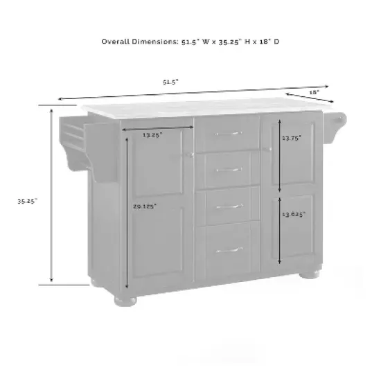 Eleanor Granite Top Kitchen Island Mahogany - Crosley image {13}