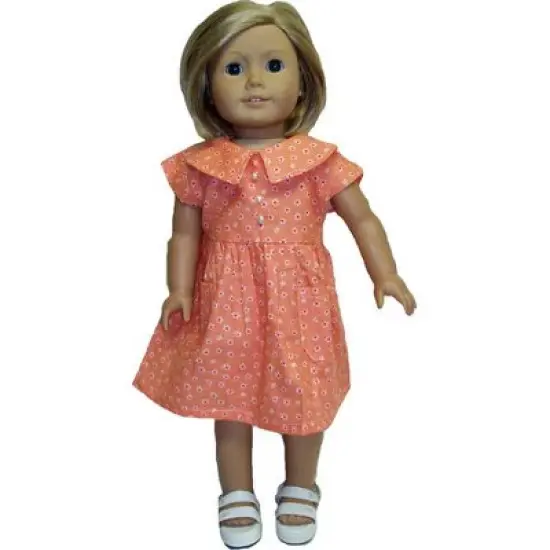 Doll Clothes Superstore Size 5 Matching Orange Long Dress For Girls Dolls image {2}
